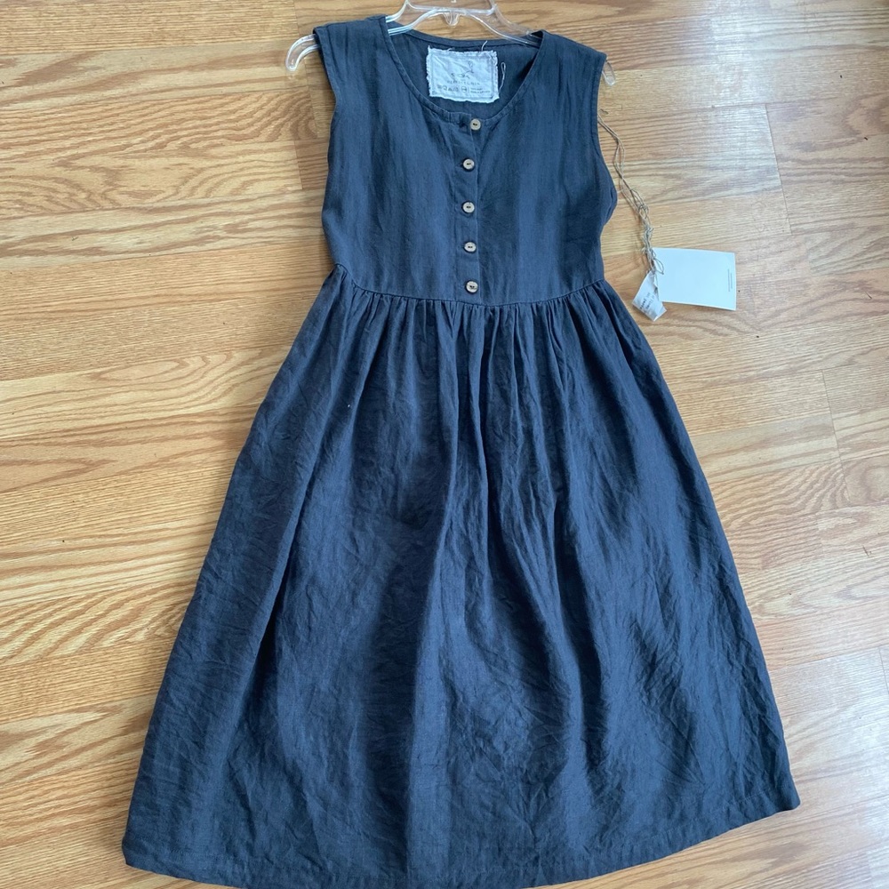 Not Perfect Linen Mama Dress, Size S/M, Indigo